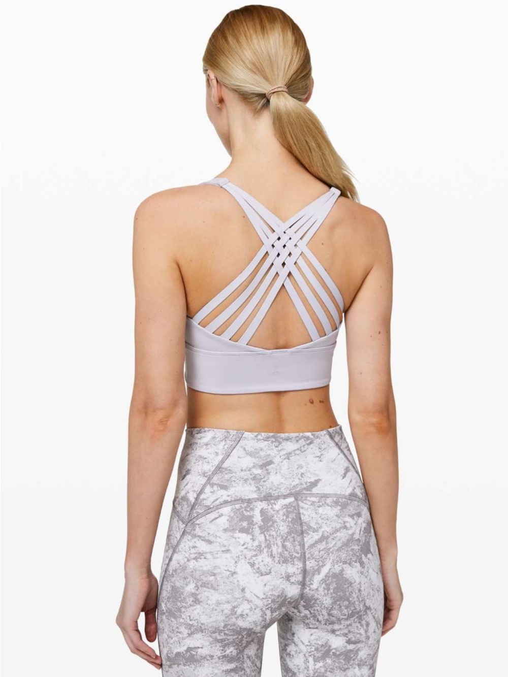 Women’s Lululemon Free To Be Moved Bra Silver Lilac Size 6